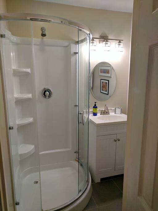 Space age stand up shower