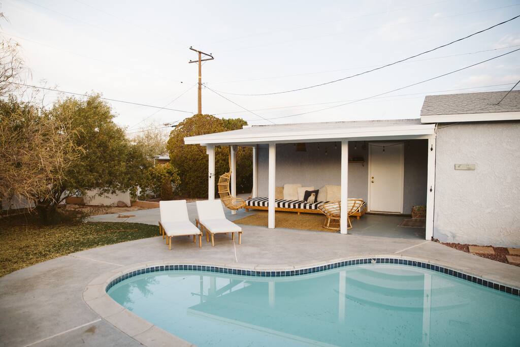 Spend the day lounging, swimming, swinging, or floating.