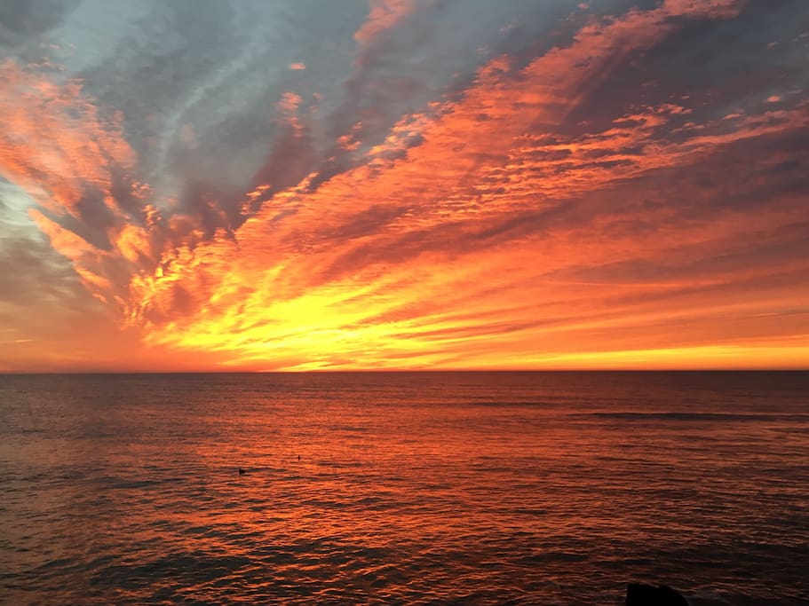 Sunrise in front of the house