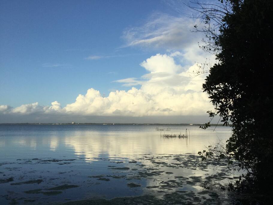 View from the terrace on the lagoon