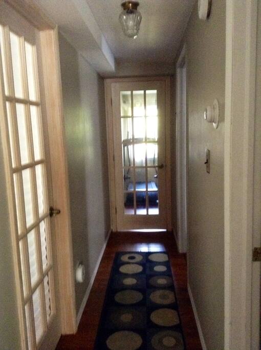 Lower apartment hallway