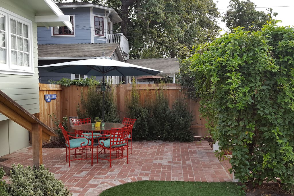 The back yard patio which you are welcome to use.