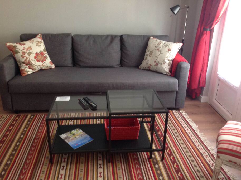 The couch. Sleeps two