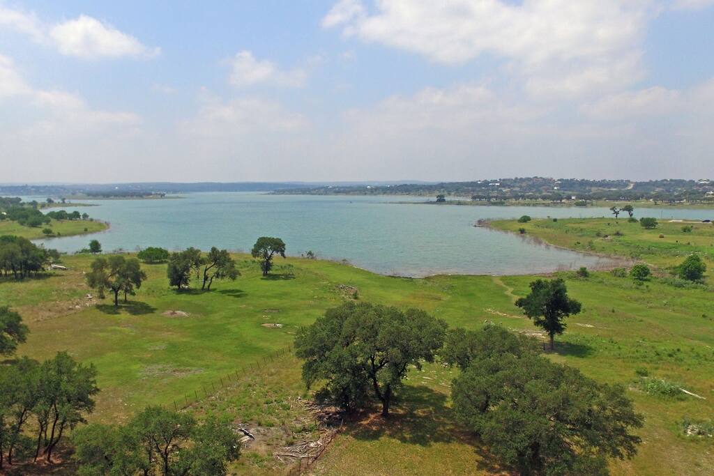 Aerial View from Backyard of Home