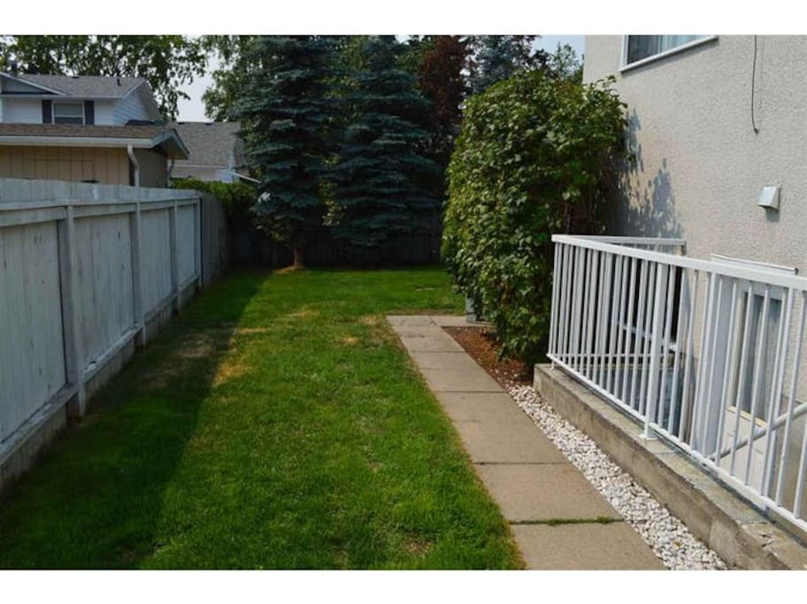 View from patio with BBQ