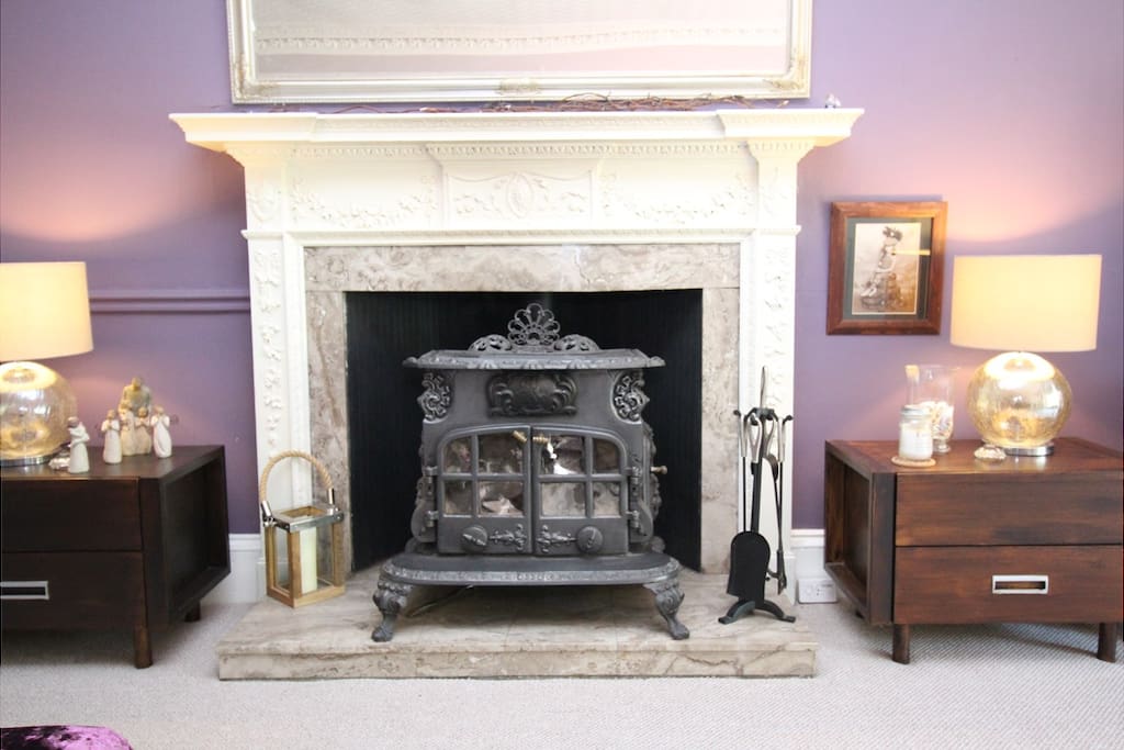 Wood Burning Stove in Main Sitting Room