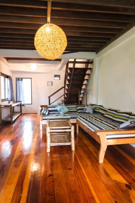 Large sofa / down stairs bed