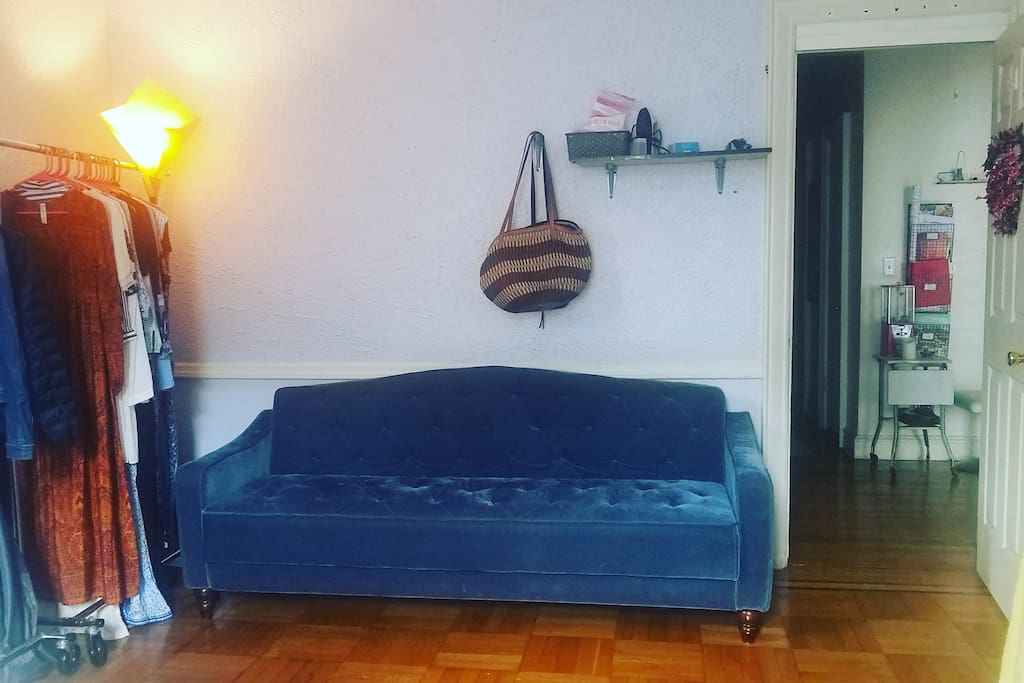 Your own private velvet sofa!