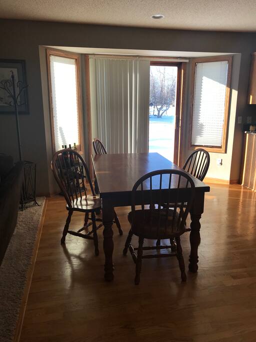 Kitchen table.