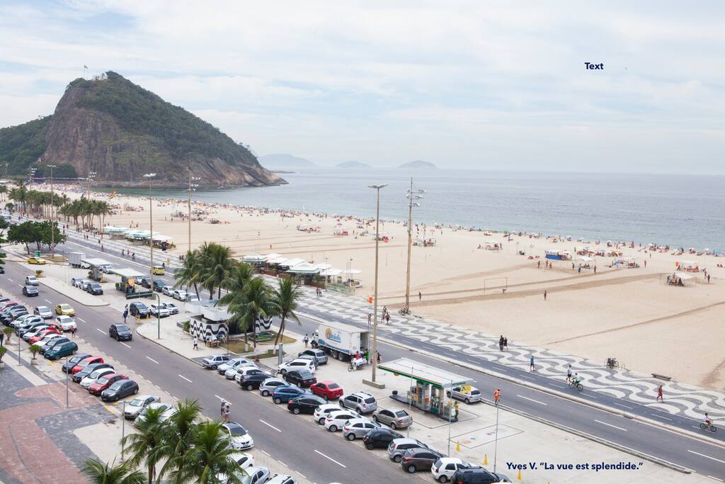 Spectacular view of Leme Rock and Fort Duque de Caxias from the window.
A vista da Pedra do Leme e a Forte Duque de Caxias