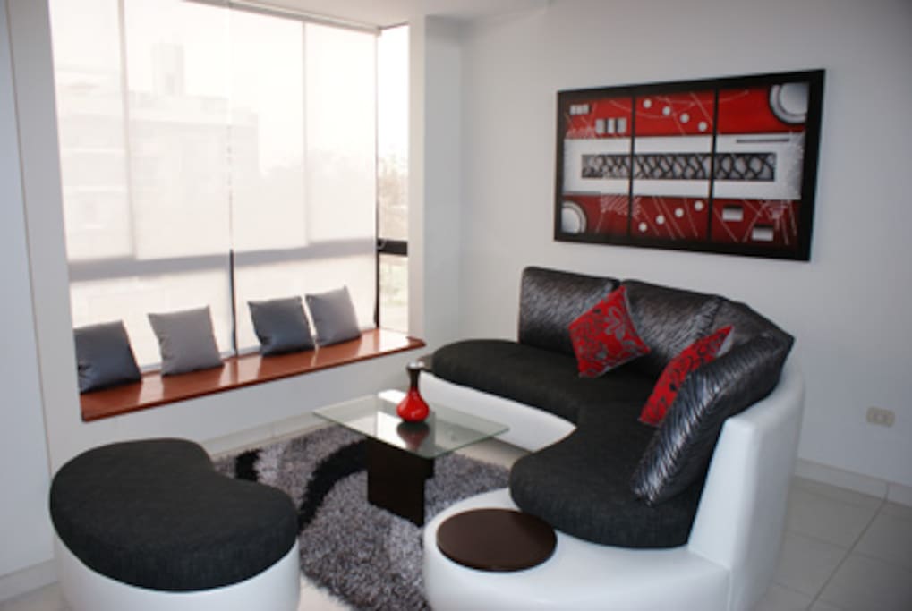Sala con vista al parque