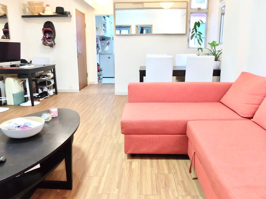 The 25sqm living room.