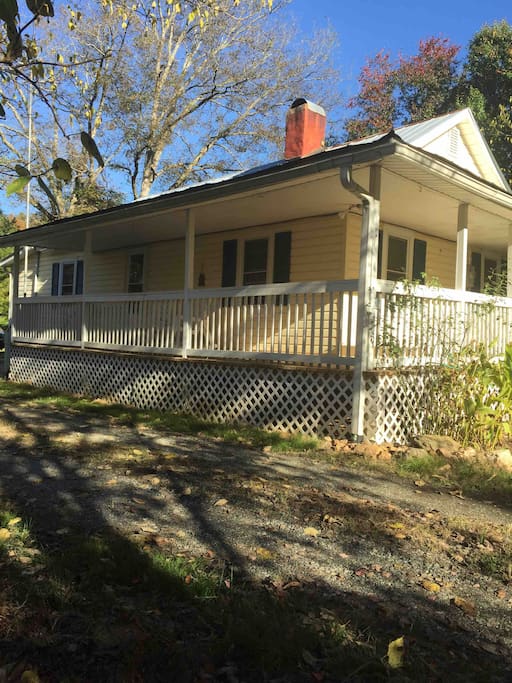 The cottage on a crisp, fall afternoon.
