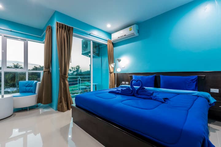 D deluxe double room with balcony and view