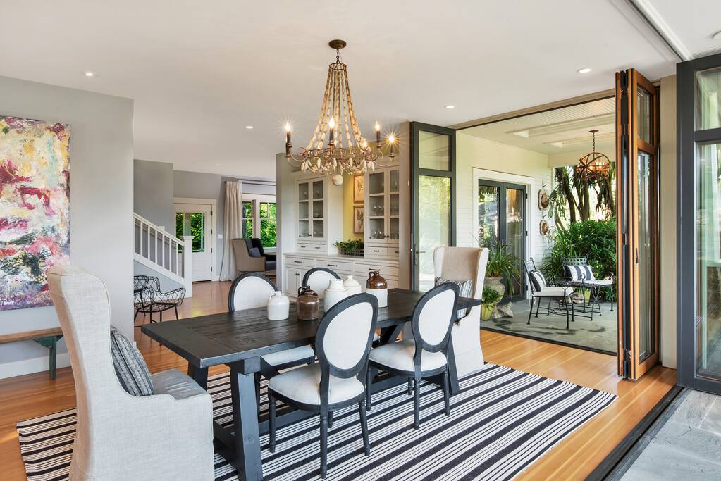 Dining Room Looking Out Onto the Patio