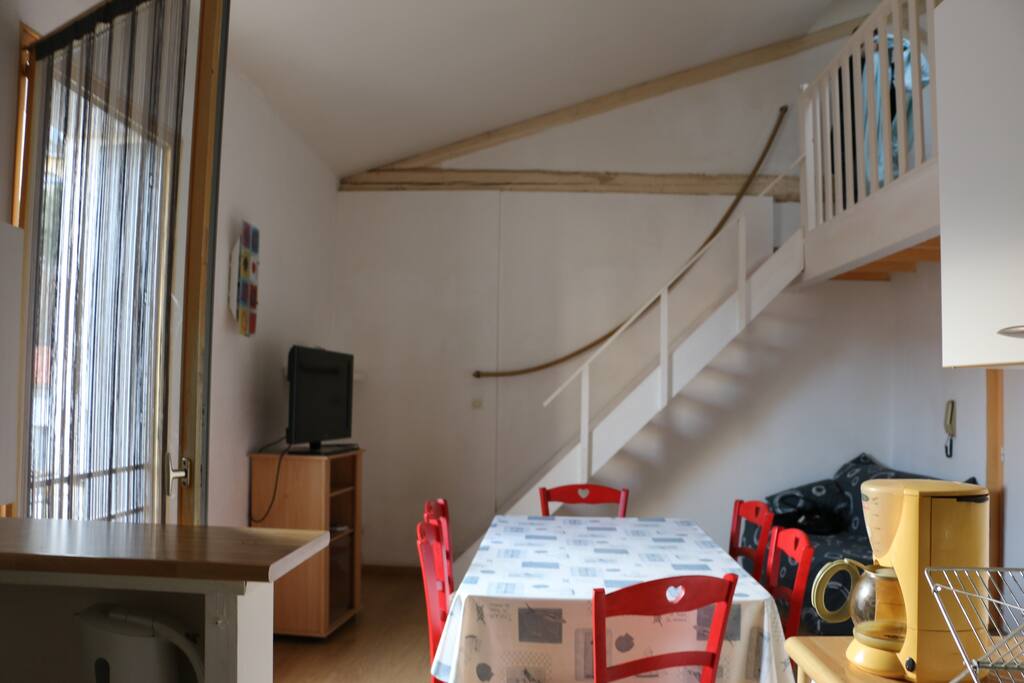 pièce a vivre avec canapé convertible