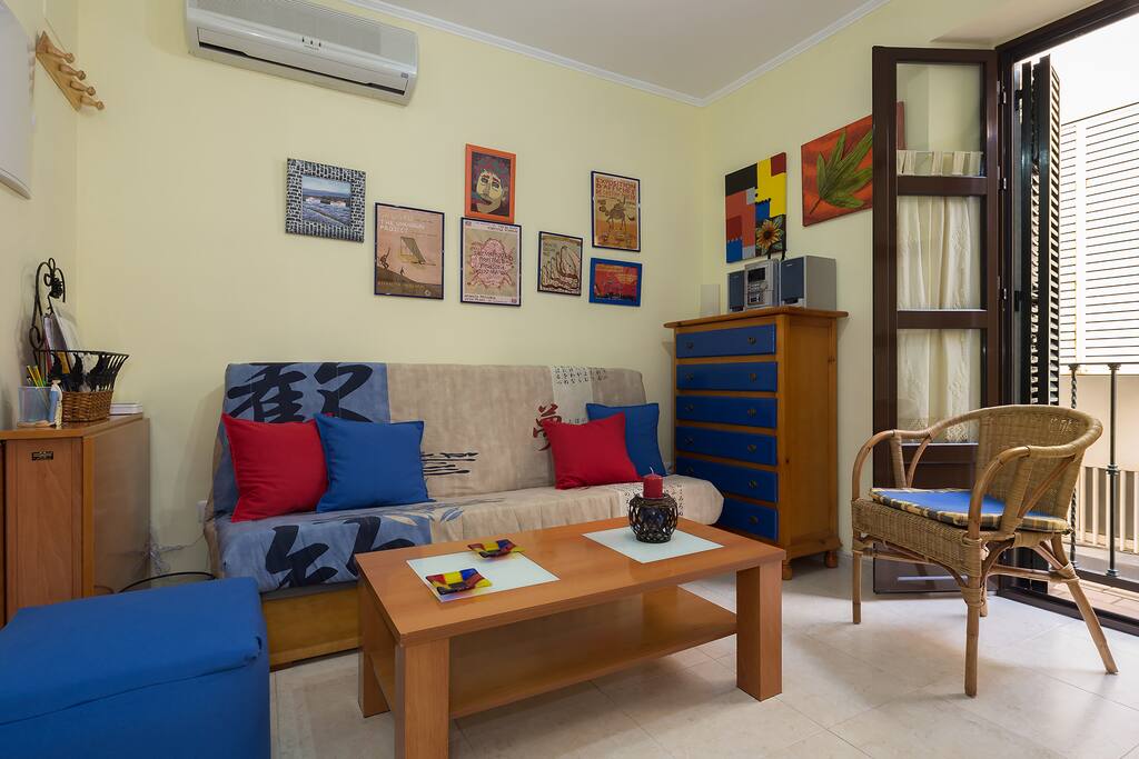 The sofa can be used as a bed for an additional guest.