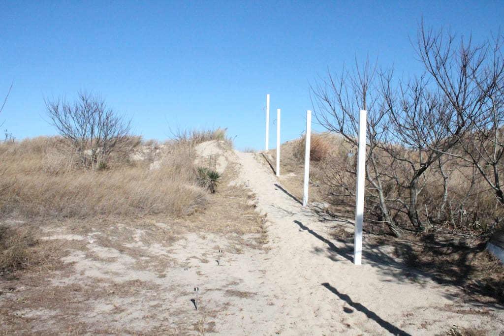 Private path to beach