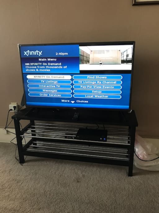 TV with antenna but now from 0817 till 0218 we have cable TV with free HBO films