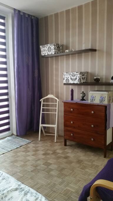Chest of drawers, shelves and beautiful boxes