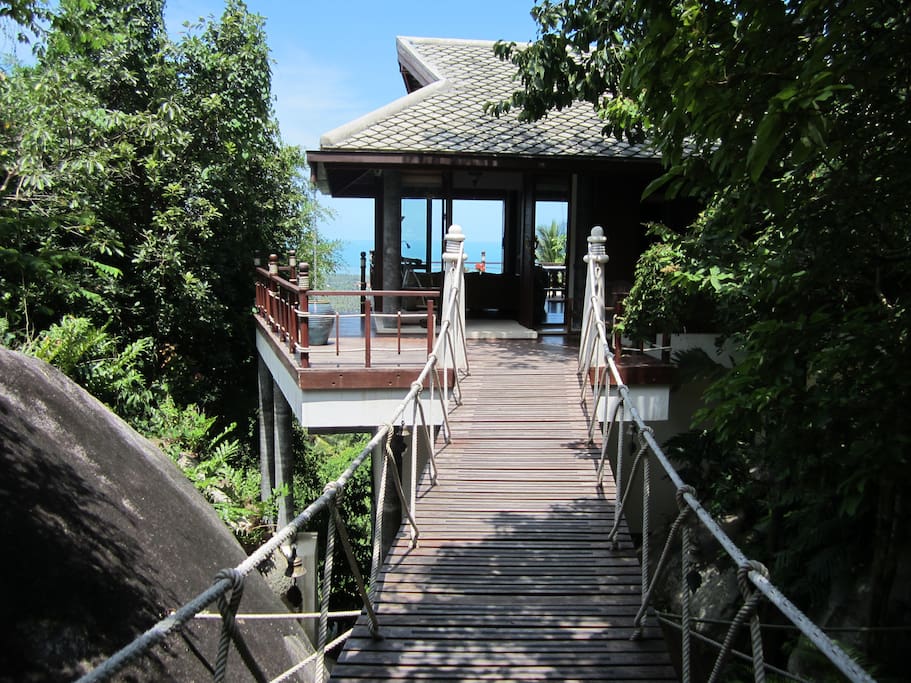 Suspension Bridge to Main Villa