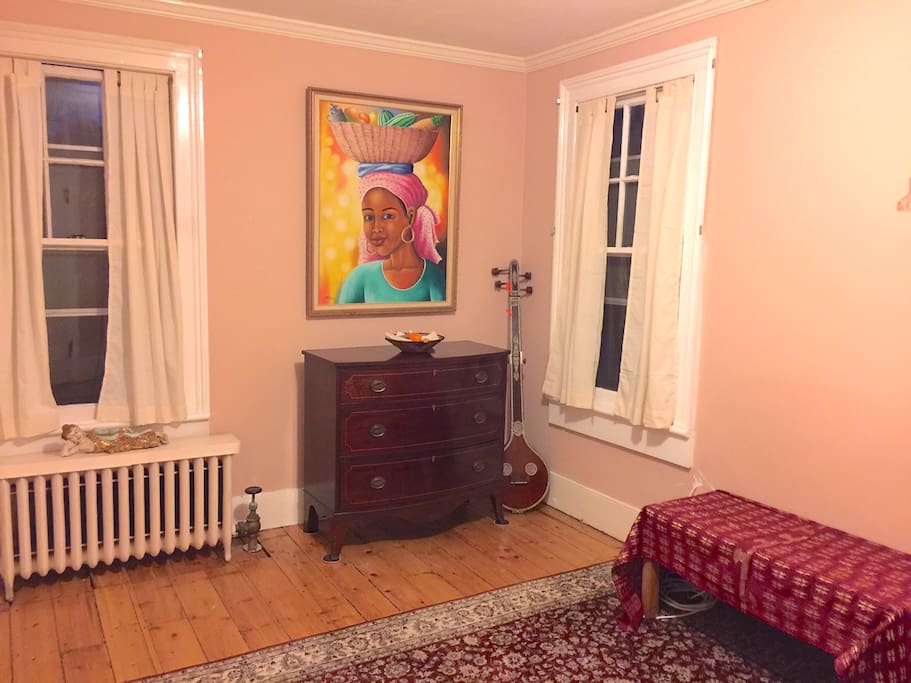 Plenty of light in this spacious room with its own bath.