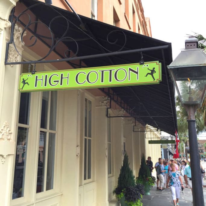 Just downstairs you’ll find some of Charleston’s top restaurants including High Cotton.