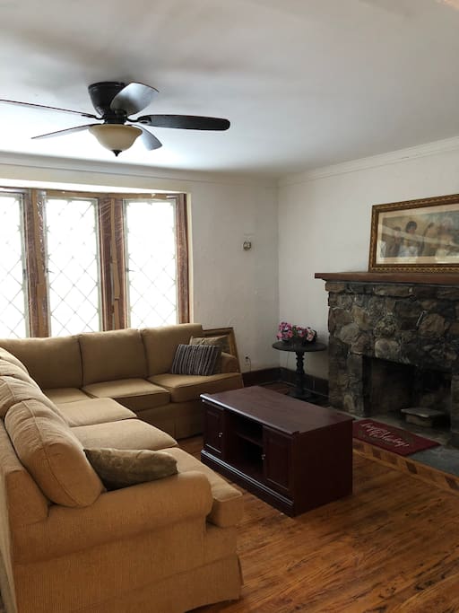Shared living room with large sectional couch