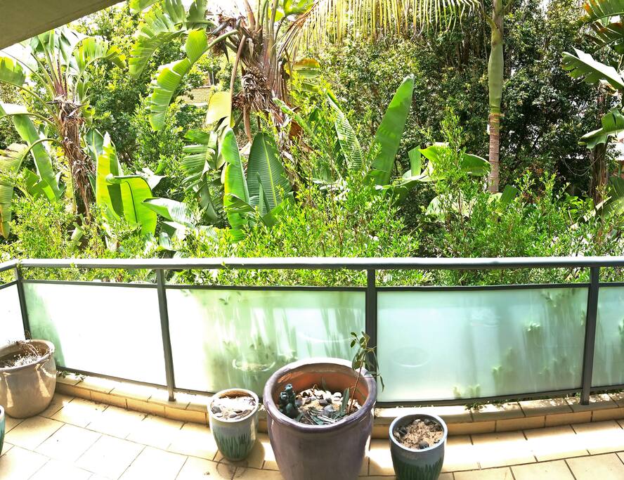 The balcony from the main bedroom