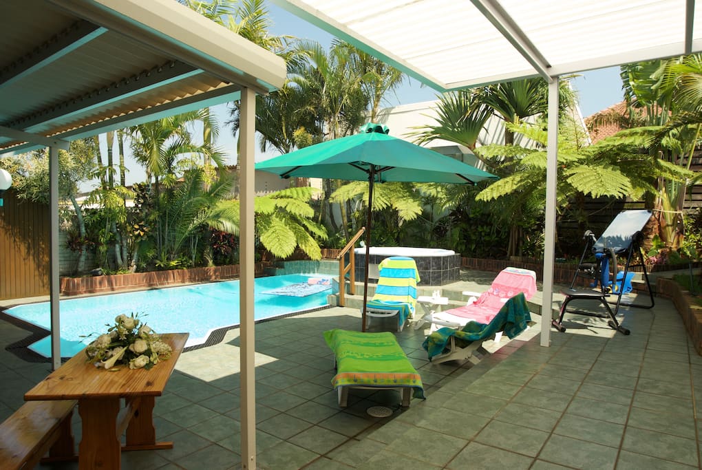 Terrace with Salt Water Pool, Ozone Jacuzzi & Garden