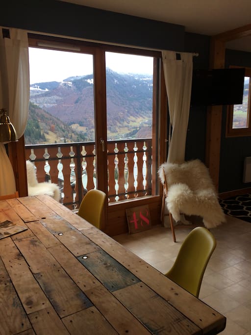 Dining space with Balcony