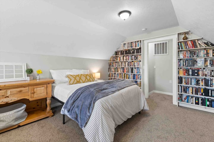 4th Bedroom- VHS tapes lining this wall. 