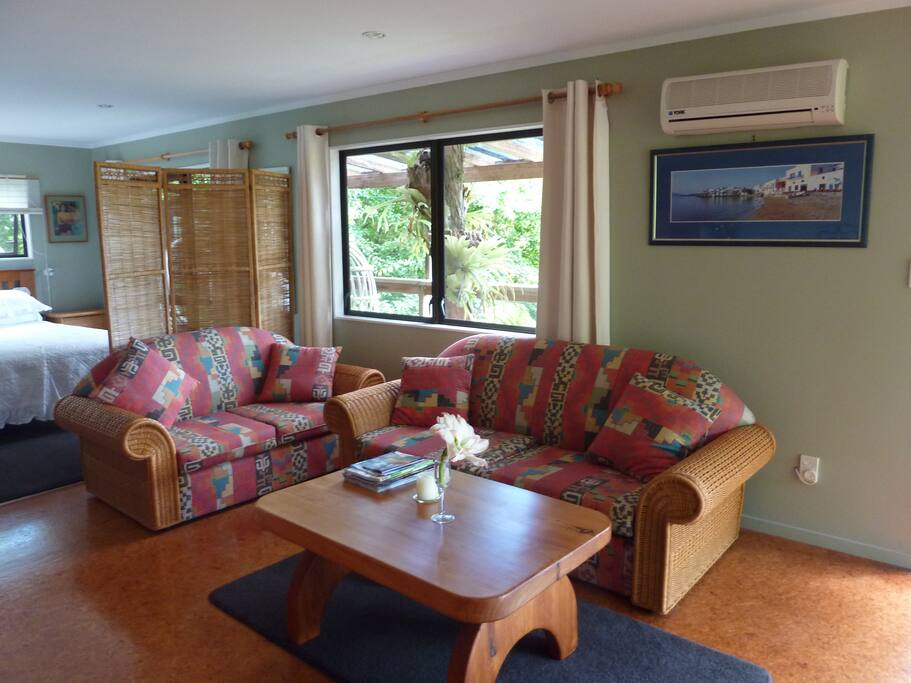 This three seater settee converts to a double bed for your extra guests