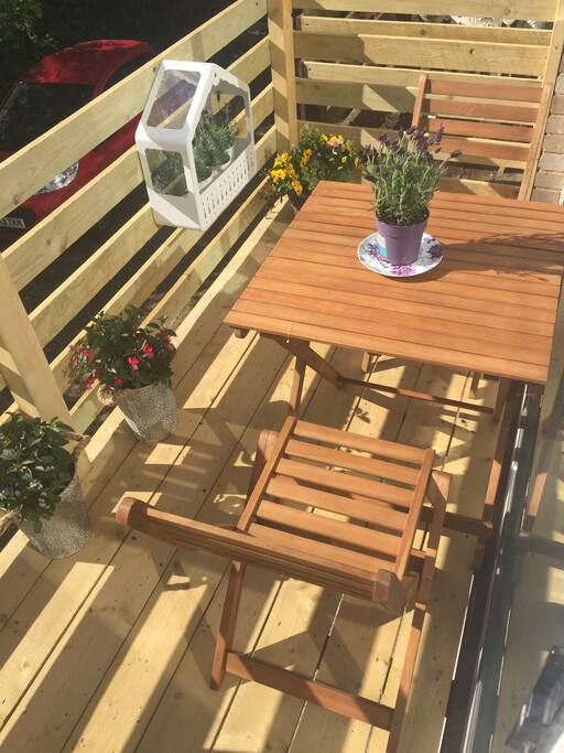 It's the perfect place for breakfast as it get the sun all morning.