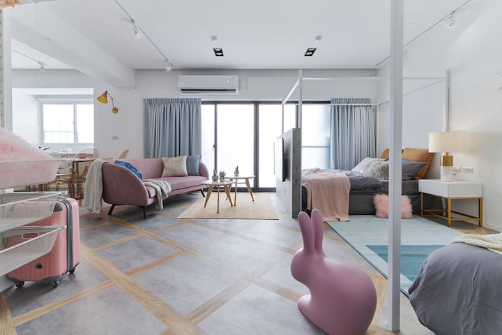 Neverland夢幻島 兩大床x雙衛浴x台北車站mrt高鐵5分鐘即達 全新開幕 全新家具 Official Apartment In Datong District Taiwan 1 Bedroom 2 Bathroom