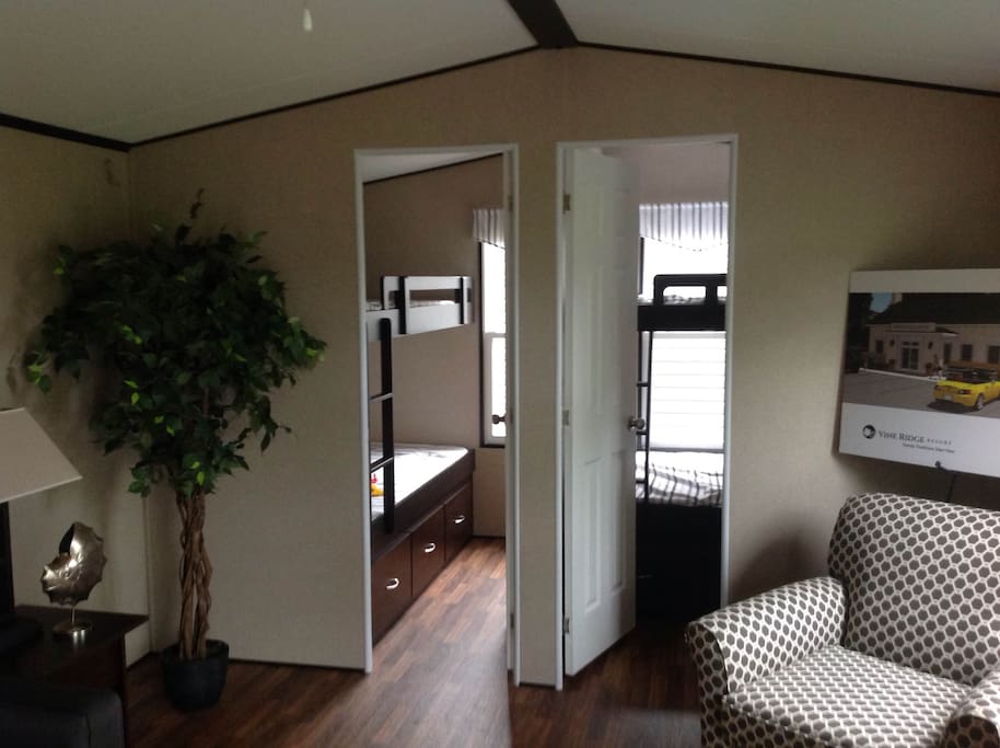two adjacent bedrooms