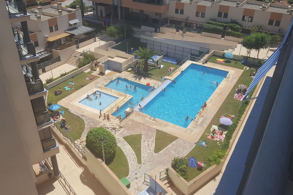 the pool summer time