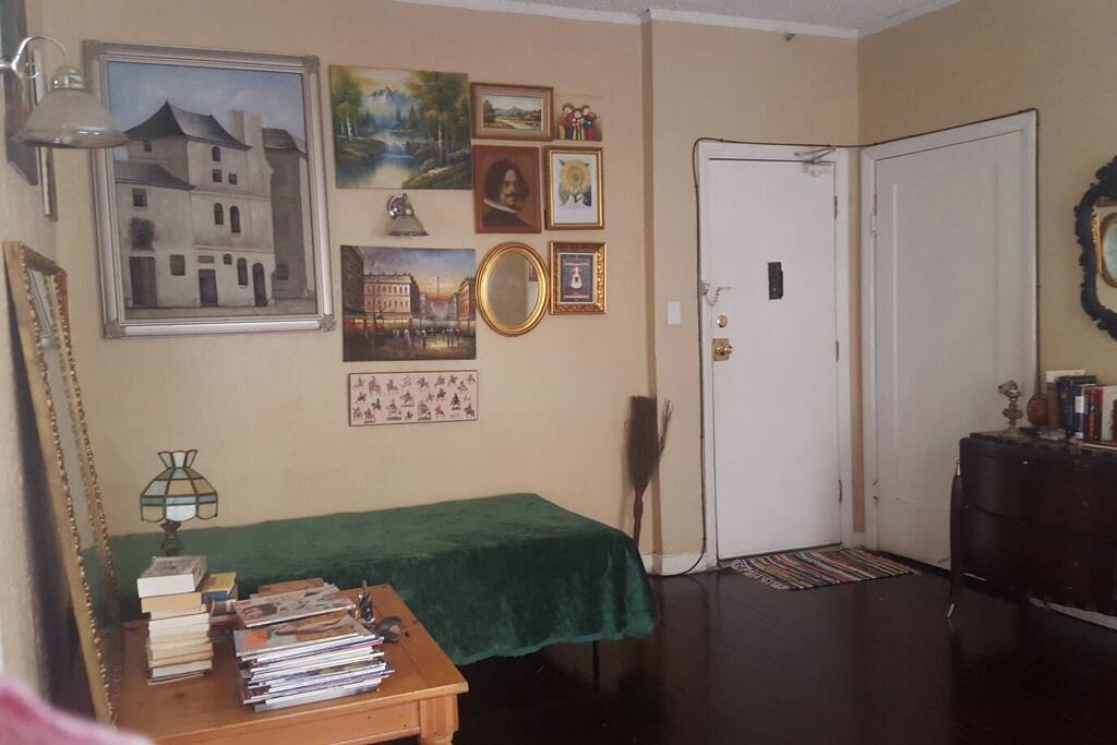 This is where you will be sleeping in the Living Room.