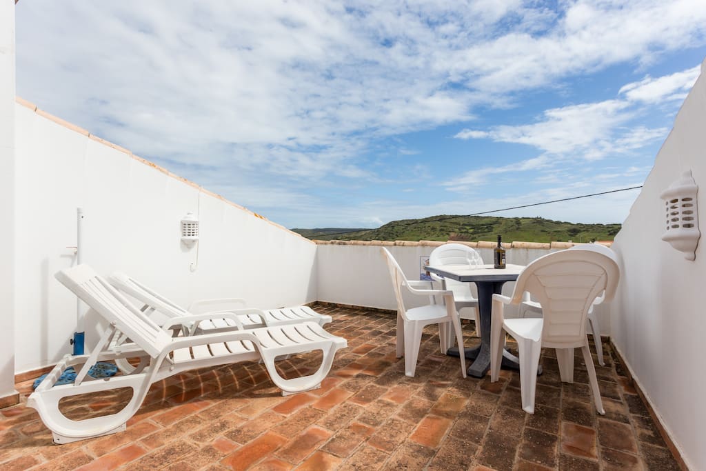 Plenty of room to eat or sun bathe on the roof terrace