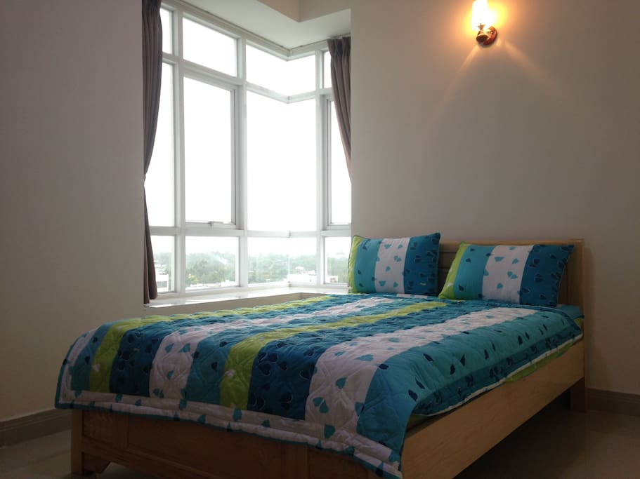 Our 1st Private room with excellent air-condition and hidden from the busy street for guests who are light sleepers.