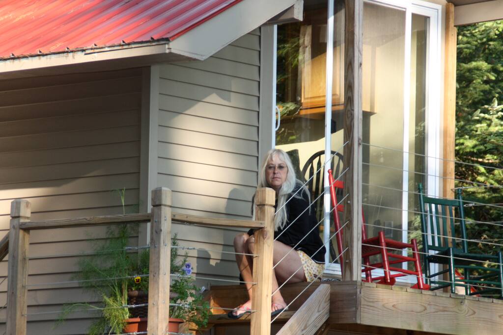 Apartment deck overlooking lake :-)