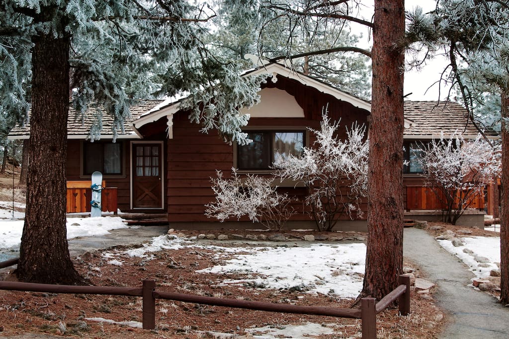 Mountain Cottage in Snow