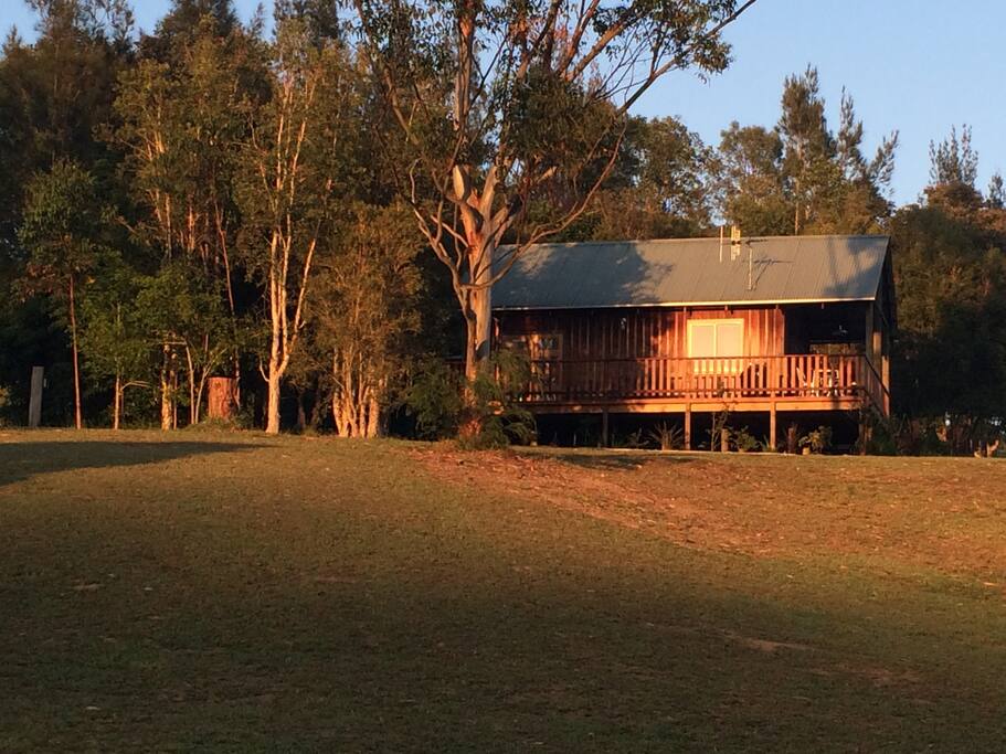 View of the cabin - from the lagoon