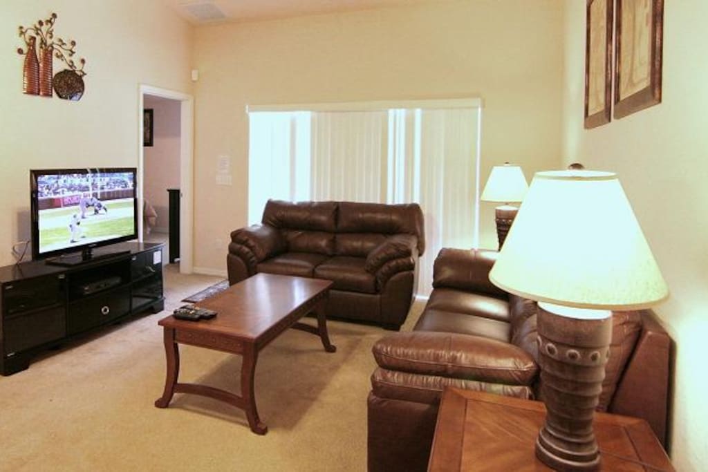living room with TV