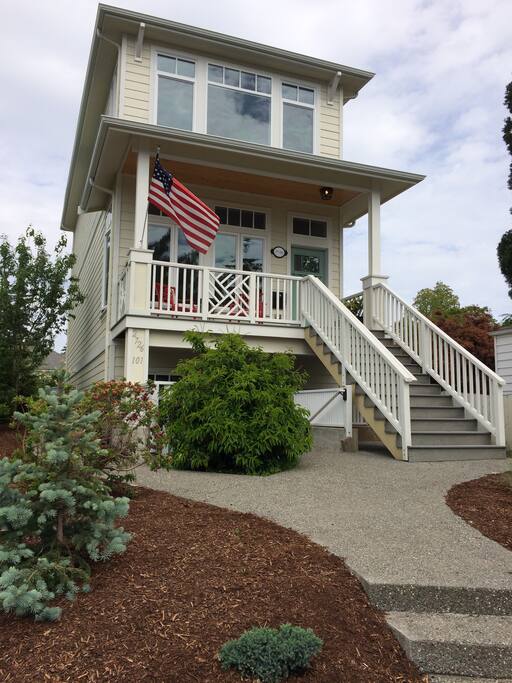 Walk up the front steps