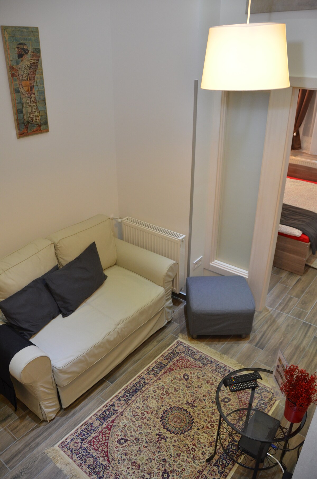 Sala de estar con sofá cama