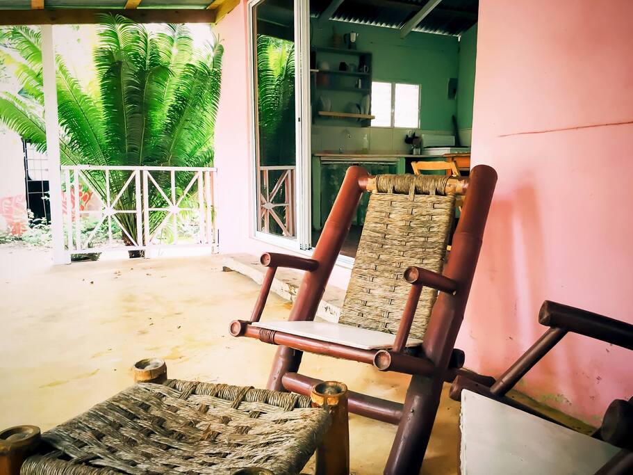 The outdoor patio you will have access to.