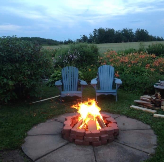 Relax to a fire in the garden each evening