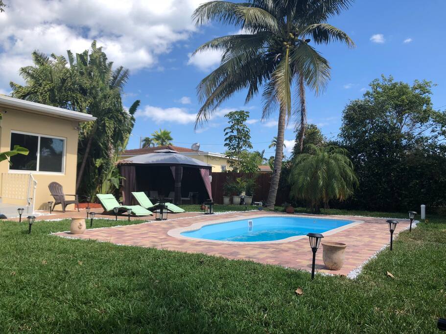 Pool With Kitchen Beach View And Palm Trees Pool With Kitchen Beach View And Palm Trees