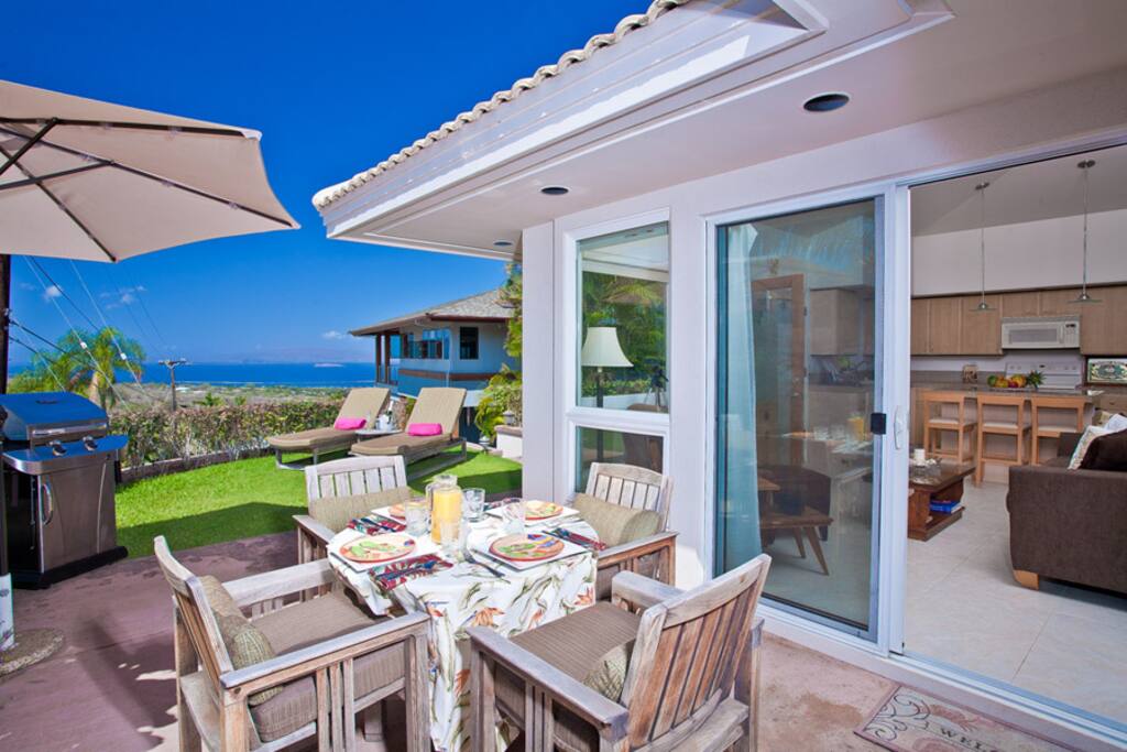 Private Patio with BBQ and Outdoor Garden Shower